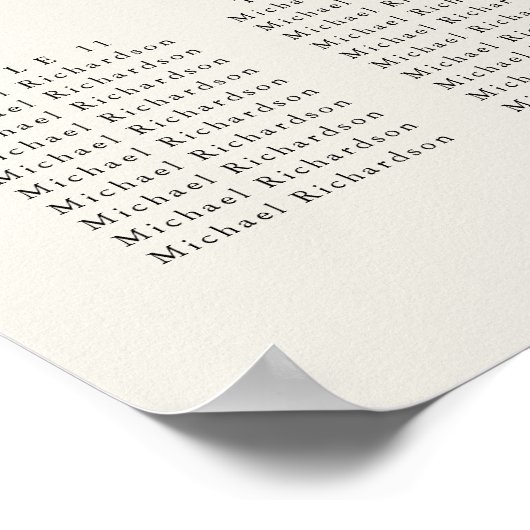 Palm Tree Bestemming Bruiloft 15 Zitkaarten Poster (Hoek)