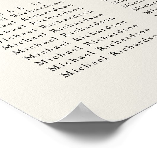 Palm Tree Bestemming Bruiloft 15 Zitkaarten Poster (Hoek)