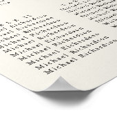 Palm Tree Bestemming Bruiloft 15 Zitkaarten Poster (Hoek)