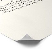 Palm Tree Bestemming Bruiloft Alfabetische Zitplaa Poster (Hoek)