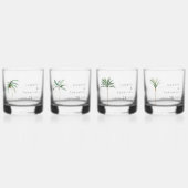 Palm Tree Bestemming Bruiloft Bruids Feest Whisky Glas (Voorkant)
