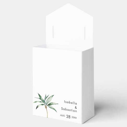 Palm Tree bestemming bruiloft dank u Bedankdoosjes (Geopend)