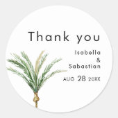 Palm Tree bestemming bruiloft dank u Sticker (Voorkant)