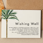 Palm Tree Bestemming Bruiloft Wishing Well Informatiekaartje<br><div class="desc">Deze palmboombestemming bruiloft wensing well behuizing kaart ontwerp beschikt over tropische waterverf palmbomen op een heldere witte achtergrond die de dromerige sfeer van een bestemmingsbruiloft oproepen. dit ontwerp straalt de romance van zandoevers en zwaaiende palmen, ideaal voor koppels op zoek naar een echt onvergetelijk feest. Voor gepersonaliseerde coördinatie of vragen,...</div>