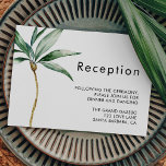 Palm Tree Bestemming Huwelijksreceptie Informatiekaartje<br><div class="desc">Deze palmboom bestemming bruiloft receptie behuizing kaart ontwerp beschikt over tropische waterverf palmbomen op een heldere witte achtergrond die de dromerige sfeer van een bestemming bruiloft oproepen. dit ontwerp straalt de romance van zandoevers en zwaaiende palmen, ideaal voor koppels op zoek naar een echt onvergetelijke feest. Voor gepersonaliseerde coördinatie of...</div>