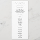 Palm Tree Bestemming Modern Wedding Flat Programma Programmakaart (Achterkant)