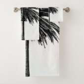 Palm Tree Black White Modern Blue Sky Bad Handdoek (Insitu)