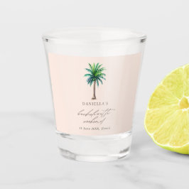 Palm Tree Blush Bachelorette Weekend Shot Glas