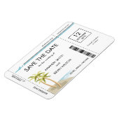 Palm Tree Boarding Pass Bewaar de datum Magneten (Linkerzijde)