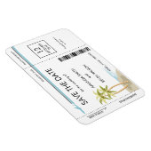 Palm Tree Boarding Pass Bewaar de datum Magneten (Rechterzijde)