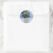 Palm Tree-boekenplaat Ronde Sticker (Tas)