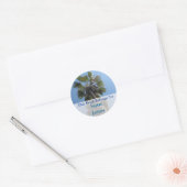 Palm Tree-boekenplaat Ronde Sticker (Envelop)