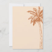 Palm Tree Boho Beach Terracotta Vrijgezellenfeest Kaart (Achterkant)