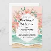 Palm Tree Boho Beach Uitnodigingen voor een bruilo (Voorkant / Achterkant)