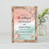 Palm Tree Boho Beach Uitnodigingen voor een bruilo (Staand voorkant)