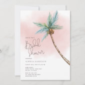 Palm Tree Bridal Shower-uitnodiging Kaart (Voorkant)