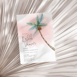Palm Tree Bridal Shower-uitnodiging Kaart