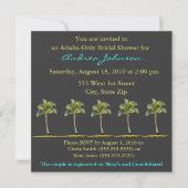 Palm Tree Bridal Shower-uitnodiging Kaart (Voorkant)