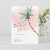 Palm Tree Bruidsmeisjes Luncheon Uitnodiging (Staand voorkant)