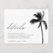 Palm Tree bruiloft details behuizing Kaart (Voorkant)