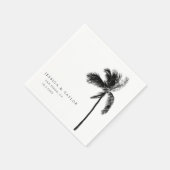 Palm Tree Bruiloft Moderne aangepaste cocktail ser Servet (Hoek)