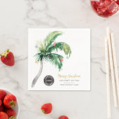 Palm Tree Business Logo Christmas Kantoor Party Servet (Insitu)