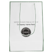 Palm Tree Business Logo kerstfeestdag Medium Cadeauzakje (Achterkant)