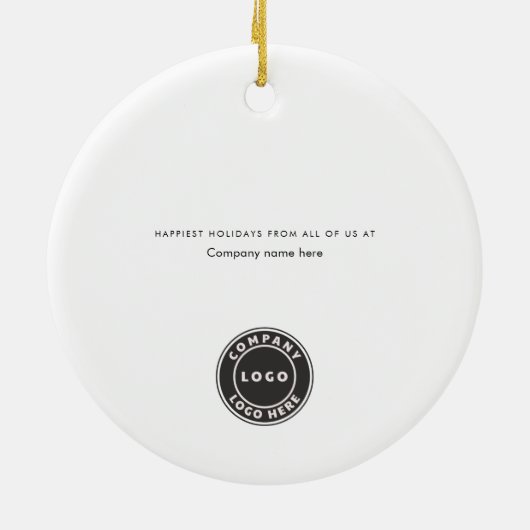 Palm Tree Business Logo Merry kerst Keramisch Ornament (Achterkant)