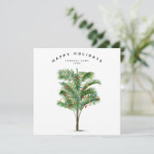 Palm Tree Business Logo Vakantie Kerst Kaart (Staand voorkant)