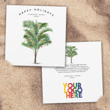 Palm Tree Business Logo Vakantie Kerst Kaart