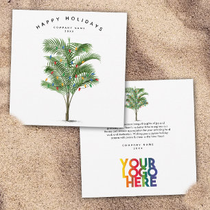 Palm Tree Business Logo Vakantie Kerst Kaart
