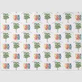 Palm Tree Business Logo Vakantie Kerst Kaart Tissuepapier (Voorkant)