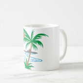 Palm Tree by the River | Tropical Sunset Art Koffiemok (Voorkant rechts)