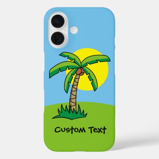 Palm Tree Cartoon iPhone Case (Achterkant)