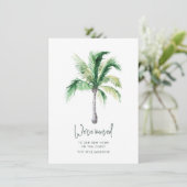 Palm Tree Coastal Home Bewegende aankondiging (Staand voorkant)