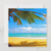 Palm Tree Cocktails Adult Beach Party Kaart (Achterkant)