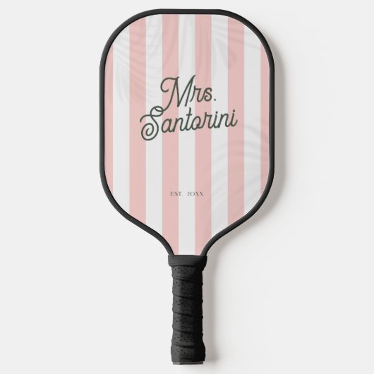 Palm Tree Country Club | Bride Monogram Mrs. Pickleball Paddle (Voorkant)