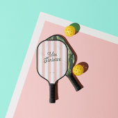 Palm Tree Country Club | Bride Monogram Mrs. Pickleball Paddle