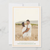 Palm Tree Crest Monogram Tropische Strand Wedding Kaart (Achterkant)