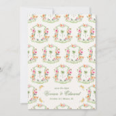 Palm Tree Crest Monogram Zomer Boho Beach Huwelijk Save The Date (Voorkant)