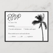 Palm Tree Custom Bat Mitzvah RSVP Behuizing Kaart (Voorkant)