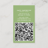 Palm Tree Custom QR Code Scannable Travel Agent Visitekaartje (Achterkant)
