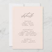 Palm Tree Destination Bachelorette Weekend Kaart (Achterkant)