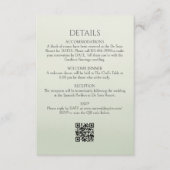 Palm Tree Destination Details QR Code Wedding Informatiekaartje (Voorkant)