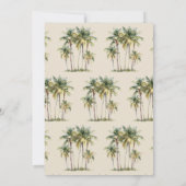Palm Tree Destination Elegant Coastal Wedding Save The Date (Achterkant)