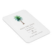 Palm Tree Destination Wedding Save the Date Magneet (Rechterzijde)