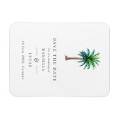 Palm Tree Destination Wedding Save the Date Magneet (Horizontaal)