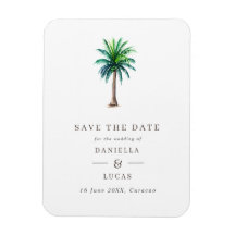 Palm Tree Destination Wedding Save the Date
