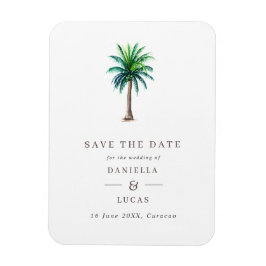 Palm Tree Destination Wedding Save the Date Magneet