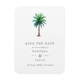 Palm Tree Destination Wedding Save the Date Magneet